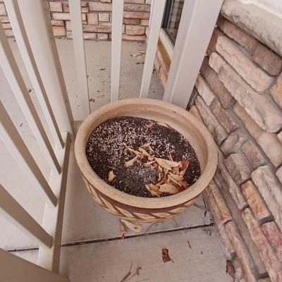 Nice large clay flowerpot