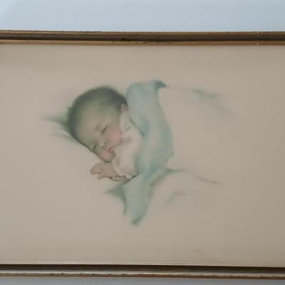 Awakening and A little bit of heaven framed Antique pictures by Bessie Pease Gutmann