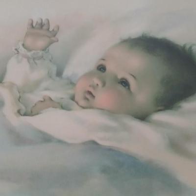 Awakening and A little bit of heaven framed Antique pictures by Bessie Pease Gutmann