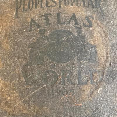 Vintage scrap books and People’s Popular Atlas Book 1905