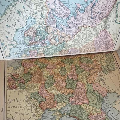 Vintage scrap books and People’s Popular Atlas Book 1905