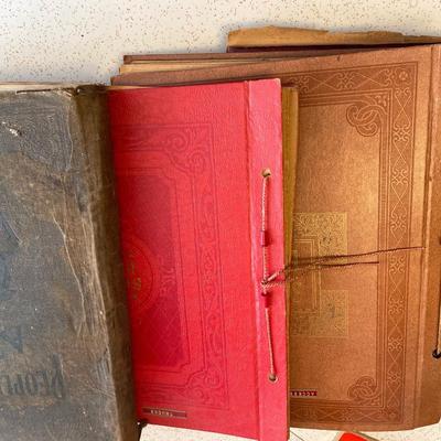 Vintage scrap books and People’s Popular Atlas Book 1905
