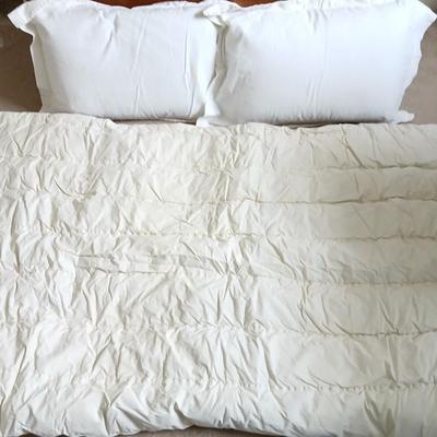 Down comforter with two pillows Queen sized