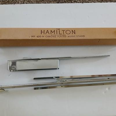 The Hamilton no 400-N Chrome plated music stand - Krauth & Benninghofen Inc. In original box