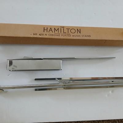 The Hamilton no 400-N Chrome plated music stand - Krauth & Benninghofen Inc. In original box