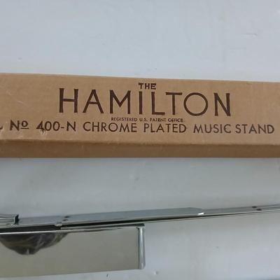 The Hamilton no 400-N Chrome plated music stand - Krauth & Benninghofen Inc. In original box
