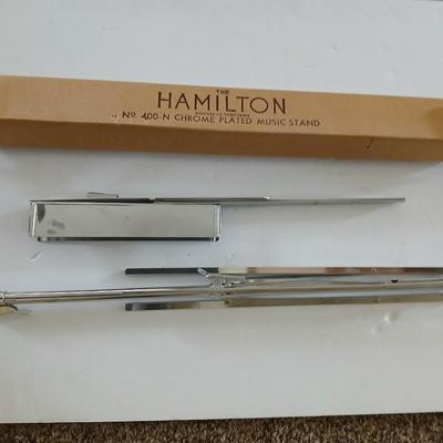 The Hamilton no 400-N Chrome plated music stand - Krauth & Benninghofen Inc. In original box