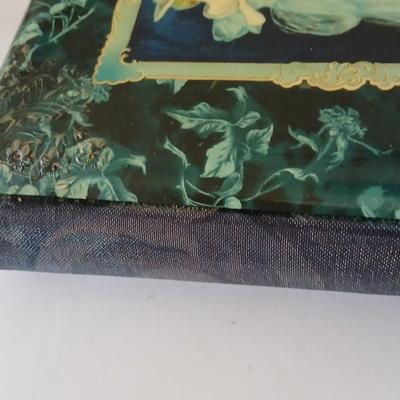 Antique Victorian Celluloid Photo Album Woman w Child e.1900's with Antique made in Japan porcelain doll and a Victorian picture frame