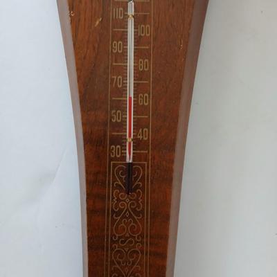 Vintage Romer Italy Doctor Figure Hand carved Wood with vintage wall weather station