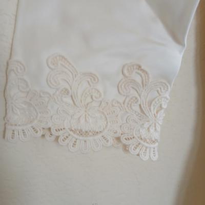 Antique wedding gown with hoop skirt
