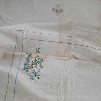 Variety of placemats and table cloths - beautiful, embroidered linen tablecloth included
