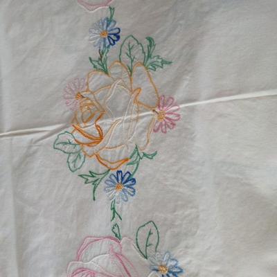 Variety of placemats and table cloths - beautiful, embroidered linen tablecloth included