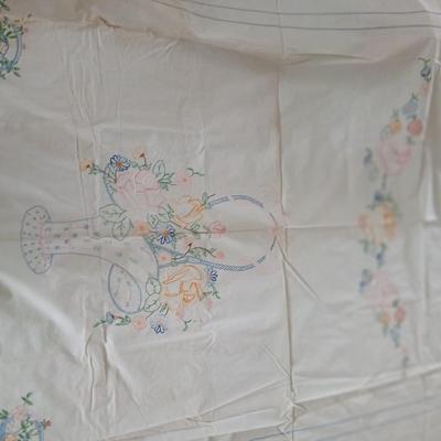 Variety of placemats and table cloths - beautiful, embroidered linen tablecloth included