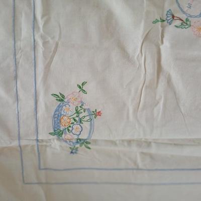 Variety of placemats and table cloths - beautiful, embroidered linen tablecloth included