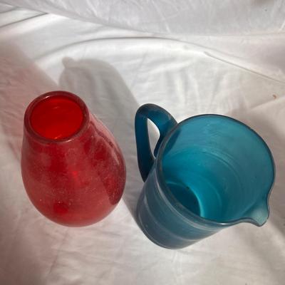 Colorful Glass Pitchers & Vases (P-RG)