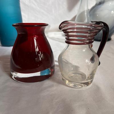 Colorful Glass Pitchers & Vases (P-RG)