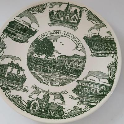 Two collectable souvenir plates Churches with old booklets to one of the plates - Wayne Zion Lutheran Chrurch