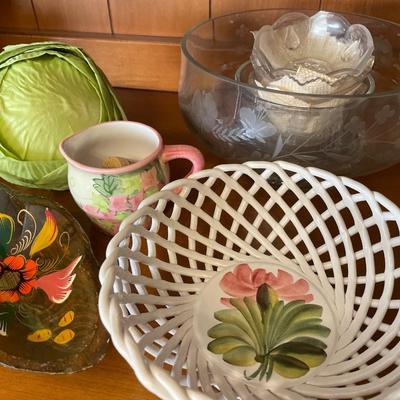 Unique serving bowls and faux cabbage