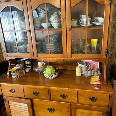 Nice wood china cabinet ONLY
