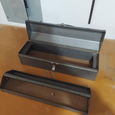 Vintage Craftsman Metal Toolbox w/ Stanley Hand Drill (WM-BBL)