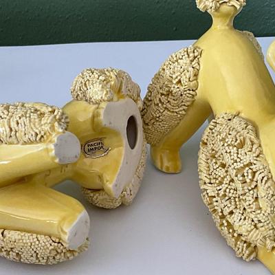 Vintage Royal Japan Ceramic Yellow Spaghetti Poodles