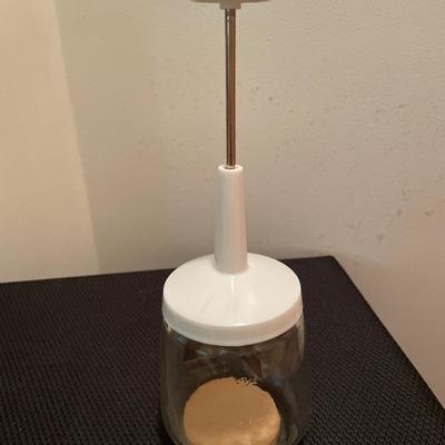 Vintage cake topper and glass bottom with chopper