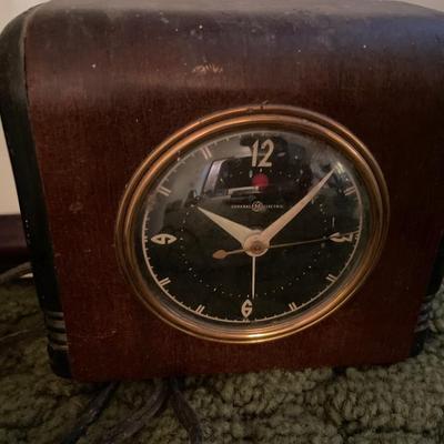 Vintage GE clock and Cadillac decor