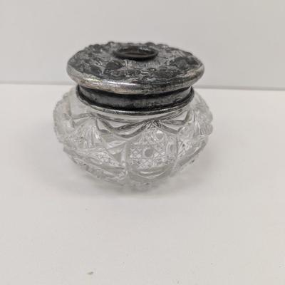 Cut Glass Victorian Style Hair Receiver