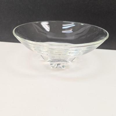 Signed Crystal Glass Floret Bowl By Steuben