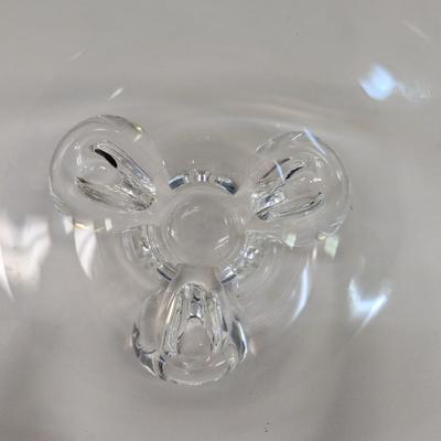 Signed Crystal Glass Floret Bowl By Steuben