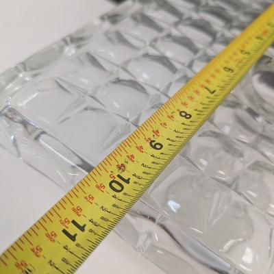 Constellation 10" Square Glass Cake Stand With Rum Well