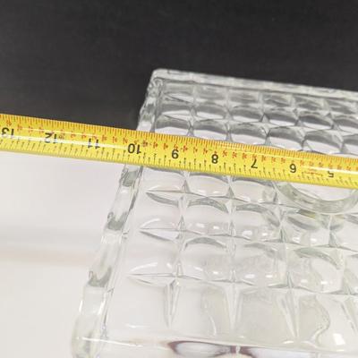 Constellation 10" Square Glass Cake Stand With Rum Well