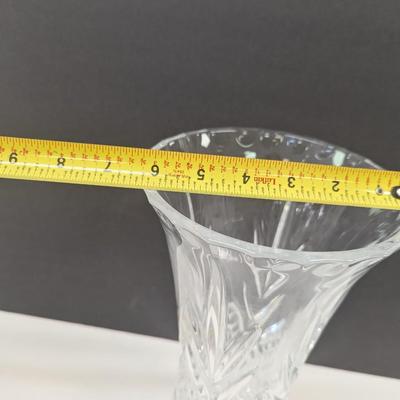 12" Crystal Flower Vase