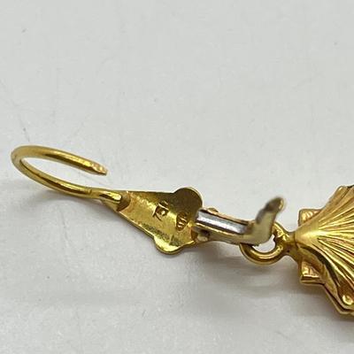 LOT 19J: 18K Gold Earrings - Marked 750 Italy - 5.9 g