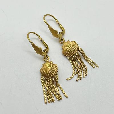 LOT 19J: 18K Gold Earrings - Marked 750 Italy - 5.9 g