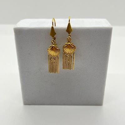 LOT 19J: 18K Gold Earrings - Marked 750 Italy - 5.9 g