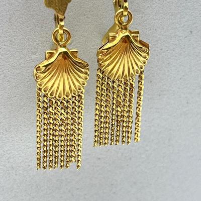 LOT 19J: 18K Gold Earrings - Marked 750 Italy - 5.9 g
