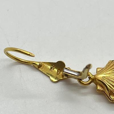 LOT 19J: 18K Gold Earrings - Marked 750 Italy - 5.9 g