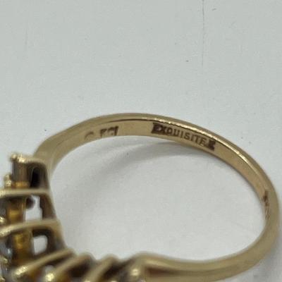 LOT 20J: 14K Gold Diamond size 7.5 Ring - 3.3 gtw