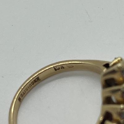 LOT 20J: 14K Gold Diamond size 7.5 Ring - 3.3 gtw