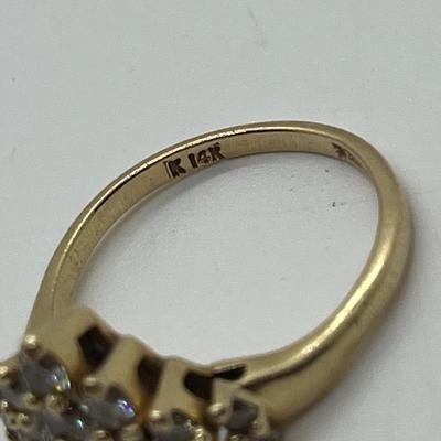 LOT 20J: 14K Gold Diamond size 7.5 Ring - 3.3 gtw