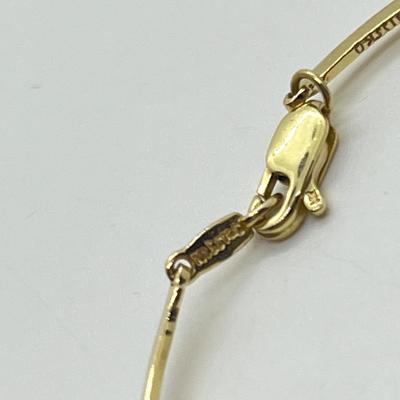 LOT 25J: 14K Gold Emerald Diamond 7” Bracelet - 3.8 gtw