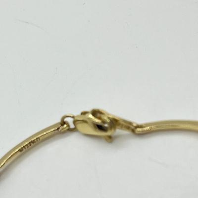 LOT 25J: 14K Gold Emerald Diamond 7” Bracelet - 3.8 gtw