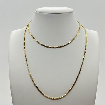 LOT 26J: 18K Gold 28” Necklace - Marked 750 Italy - 12.6 g