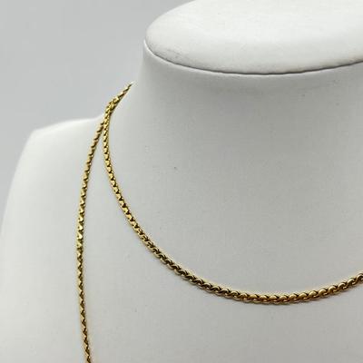 LOT 26J: 18K Gold 28” Necklace - Marked 750 Italy - 12.6 g