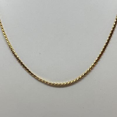 LOT 26J: 18K Gold 28” Necklace - Marked 750 Italy - 12.6 g
