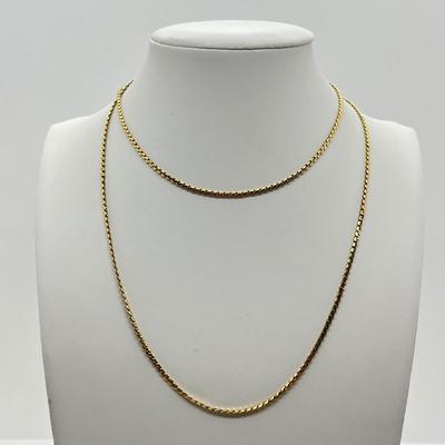 LOT 26J: 18K Gold 28” Necklace - Marked 750 Italy - 12.6 g