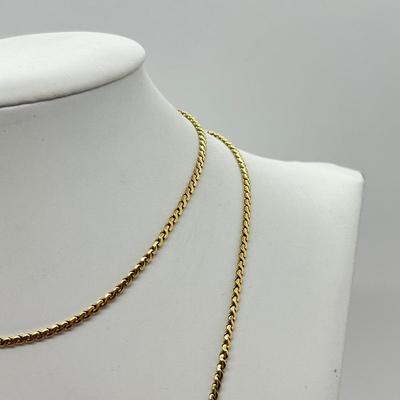 LOT 26J: 18K Gold 28” Necklace - Marked 750 Italy - 12.6 g