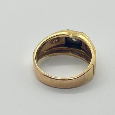 LOT 30J: 14K Gold Diamond Size 10 Ring - 8.4 gtw