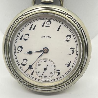 LOT 34J: Antique/Vintage Elgin Pocket Watch - Winds and Ticks